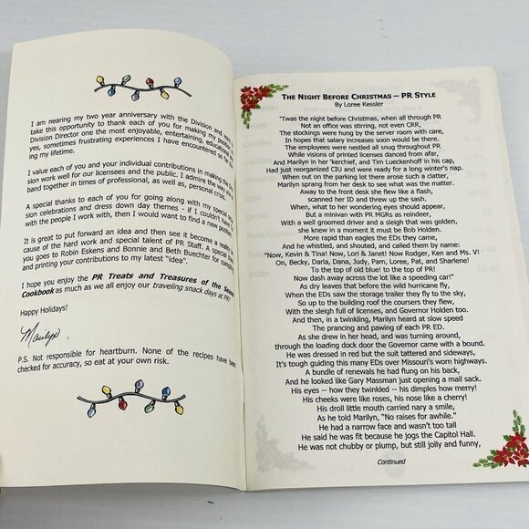 Pr Treats Treasures Christmas Cookbook December 2002 Vintage Recipe Book Holiday - Picture 3 of 10